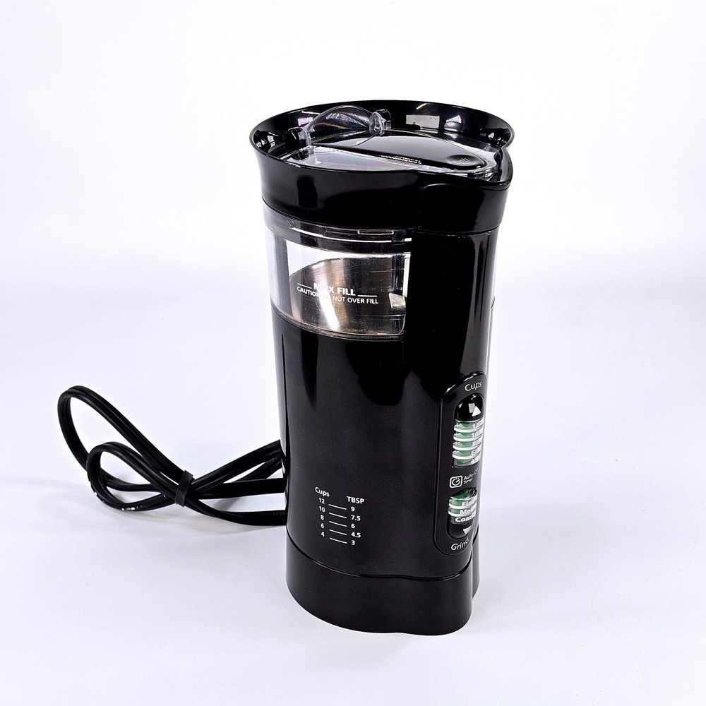 Mr. Coffee IDS77 Electric Coffee Grinder Black 12 Cup Adjustable Grind Settings